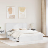 Letto con Contenitore Bianco 160 x 200 cm Legno truciolato