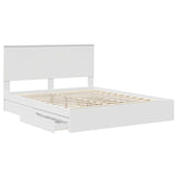 Letto con Contenitore Bianco 160 x 200 cm Legno truciolato
