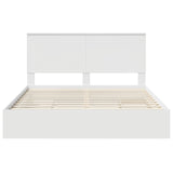 Letto con Contenitore Bianco 160 x 200 cm Legno truciolato