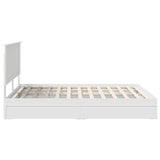 Letto con Contenitore Bianco 160 x 200 cm Legno truciolato