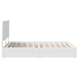Letto con Contenitore Bianco 140 x 200 cm Legno truciolato