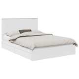 Letto con Contenitore Bianco 140 x 190 cm Legno truciolato