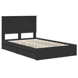Letto con Contenitore Nero 120 x 200 cm Legno truciolato