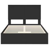 Letto con Contenitore Nero 120 x 200 cm Legno truciolato