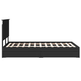 Letto con Contenitore Nero 120 x 200 cm Legno truciolato