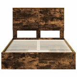 Letto con Contenitore con testiera Rovere fumé 120 x 200 cm