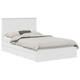 Letto con Contenitore Bianco 120 x 190 cm Legno truciolato