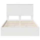 Letto con Contenitore Bianco 120 x 190 cm Legno truciolato
