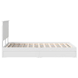Letto con Contenitore Bianco 120 x 190 cm Legno truciolato