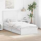 Letto con Contenitore Bianco 90 x 200 cm Legno truciolato