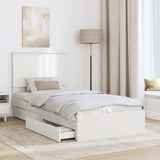 Letto con Contenitore Bianco 90 x 200 cm Legno truciolato