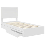 Letto con Contenitore Bianco 90 x 200 cm Legno truciolato