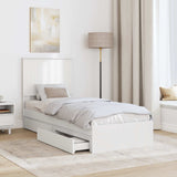 Letto con Contenitore Bianco 75 x 190 cm Legno truciolato