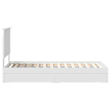 Letto con Contenitore Bianco 75 x 190 cm Legno truciolato