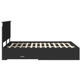 Struttura del letto con testiera Nero e Argento 150 x 200 cm