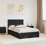 Struttura del letto Nero 120 x 200 cm Legno truciolato
