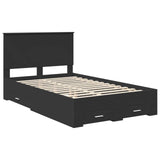 Struttura del letto Nero 120 x 200 cm Legno truciolato