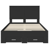 Struttura del letto Nero 120 x 200 cm Legno truciolato