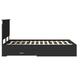 Struttura del letto Nero 120 x 200 cm Legno truciolato