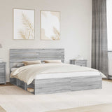 Struttura del letto Grigio Sonoma 180 x 200 cm Pino massello