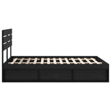 Struttura del letto Nero 150 x 200 cm Pino massello