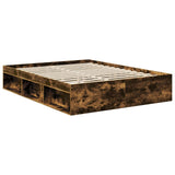 Struttura del letto Rovere fumé 150 x 200 cm Pino massello