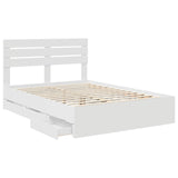 Struttura del letto Bianco 160 x 200 cm Legno Ingegnerizzato