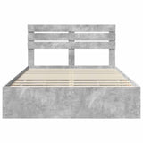 Struttura del letto con cassetto Grigio cemento 150 x 200 cm