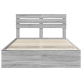 Struttura del letto con cassetto Grigio Sonoma 150 x 200 cm