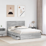 Struttura del letto con cassetto Grigio Sonoma 140 x 200 cm