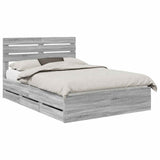 Struttura del letto con cassetto Grigio Sonoma 140 x 200 cm