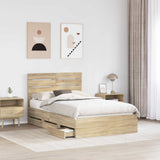 Struttura del letto con cassetto Rovere Sonoma 120 x 190 cm