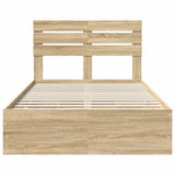 Struttura del letto con cassetto Rovere Sonoma 120 x 190 cm
