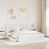Letto con Contenitore Bianco 200 x 200 cm Legno truciolato