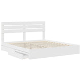 Letto con Contenitore Bianco 200 x 200 cm Legno truciolato
