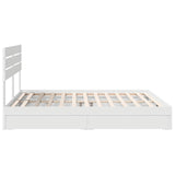 Letto con Contenitore Bianco 200 x 200 cm Legno truciolato