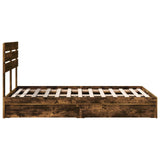 Letto con Contenitore con testiera Rovere fumé 120 x 200 cm
