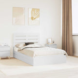 Letto con Contenitore Bianco 120 x 190 cm Legno truciolato