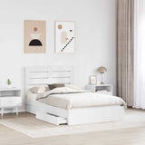 Letto con Contenitore Bianco 120 x 190 cm Legno truciolato