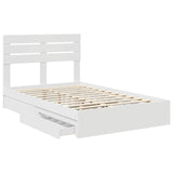 Letto con Contenitore Bianco 120 x 190 cm Legno truciolato