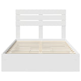Letto con Contenitore Bianco 120 x 190 cm Legno truciolato