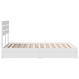 Letto con Contenitore Bianco 120 x 190 cm Legno truciolato