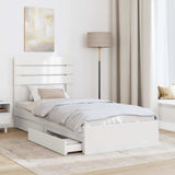 Letto con Contenitore Bianco 100 x 200 cm Legno truciolato