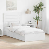Letto con Contenitore Bianco 90 x 200 cm Legno truciolato