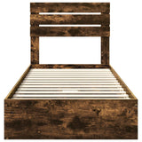 Letto con Contenitore Rovere fumé 90 x 200 cm Legno truciolato