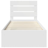 Struttura del letto Bianco 75 x 190 cm Pino massello