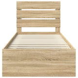 Struttura del letto Rovere Sonoma 75 x 190 cm Pino massello