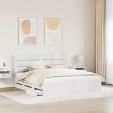 Struttura del letto Bianco 200 x 200 cm Legno Ingegnerizzato