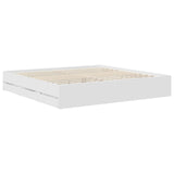 Struttura del letto Bianco 200 x 200 cm Legno Ingegnerizzato