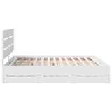 Struttura del letto Bianco 200 x 200 cm Legno Ingegnerizzato